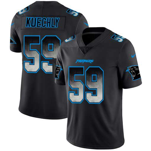 Men Carolina Panthers #59 Kuechly Nike Teams Black Smoke Fashion Limited NFL Jerseys->oakland raiders->NFL Jersey